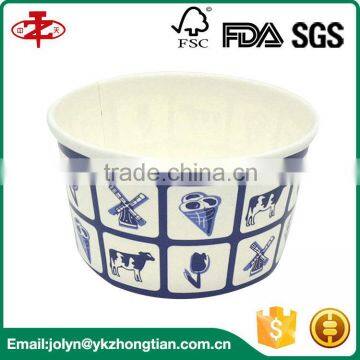 FDA Standard Disposable Single Wall Paper Cup for Ice Cream