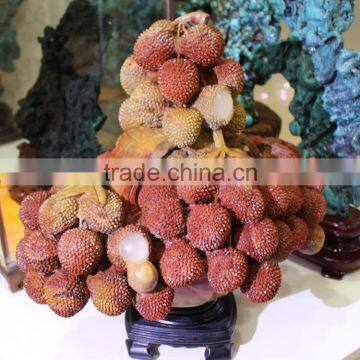 Natural beautiful agalmatolite stone Lychee Tree