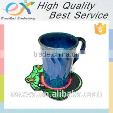 professional supplier custom embroidery coaster