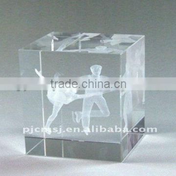 Decorative Crystal 3d Laser Dancer For Dance Souvenir