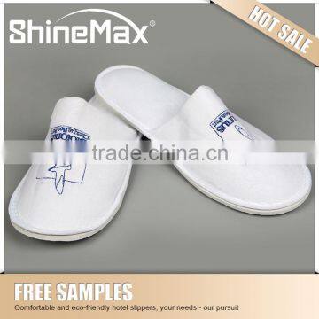 Disposable hotel velvet slippers for guests eva non slip silly terry cloth slippers