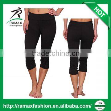 Ramax Custom Women Black Yoga Capri Pants For Workout wear