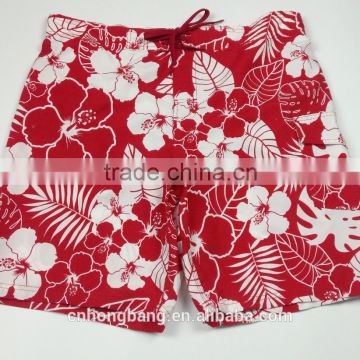 hot sale swimwear in stock for men with flower printing fabric