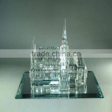 Nice 3D mirror glass building model gift (R-1068