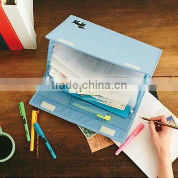 good selling printing design polyester A4 documents file holder with stand bar