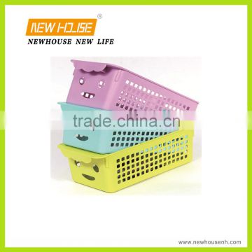 Smile Face Plastic Storage Basket for Family Use