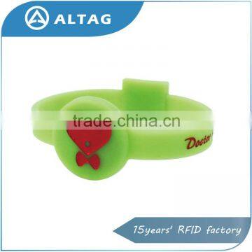 Waterproof Smart 13.56 MHz Silicone RFID Bracelet for children