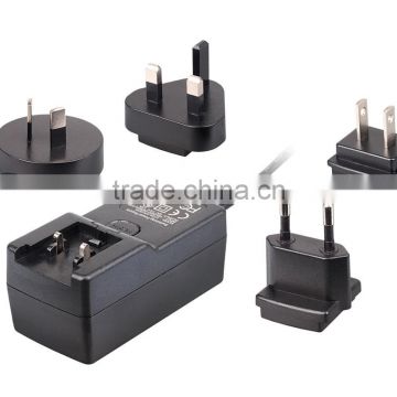 12V 1.5A laptop power adapter with universal plugs for laptop with UL CB FCC CE LVD ROHS PSE KC E-TICK certificated