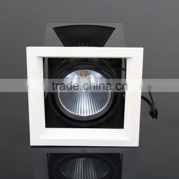 recessed commercial grille lighting rotatable 1x12w cob square led downlight retrofit