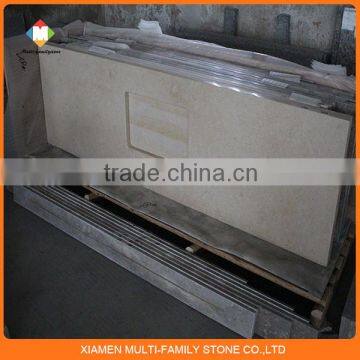 Galala Beige marble Prefab bathroom Countertop