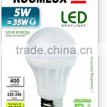 5W E27 Led Light Bulb with Plastic Housing