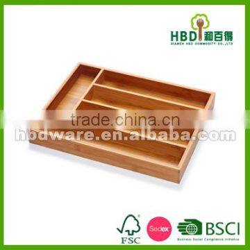 Bamboo Kitchen Cutlery Tray,bamboo Organizer,wood Cutlery Tray Wholesale photo-2