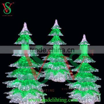 Large Christmas tree light lighted pine tree