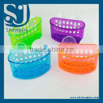 Trade Assurance wholesale mesh with handle laundry plastic bathroom basket/plastic bathroom desk storage basket