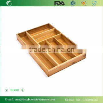 Classics Bamboo Utensil Drawer Organizer Tray