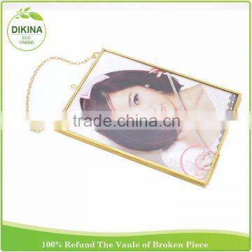 ^^ALL SIZES for 13*18cm 11x14 tin metal craft display hanging < rack a table glass picture photo frame with gold brass chains