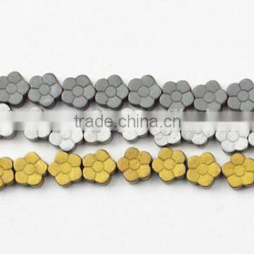 Hematite Flower, Natural, Gold Plated, Silver Plated