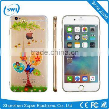 IMD Biscuit Circle TPU Shiny LED Flash Light Case Cover For IPhone 6 6S plus