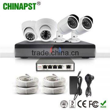 H.264 1080P POE power NVR kit 4ch ip security camera PST-IPK04BH