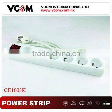 6 Sockets EU type Power Strip with Cable