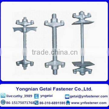 Through-wall bolts for the building fittings , (H.D.G) /Galvanized with black /yellow zinc plated/blue white