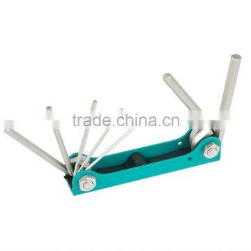 Brand ProsKit 8PK-021N SAE6150 Chrome vanadium steel 7 Pieces Folding Hex Key Set(Metric System)