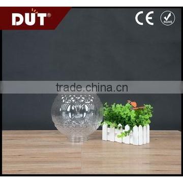 GD026-S-150-C transparent 150mm UV-resistant acrylic vintage plastic round light cover with screw neck