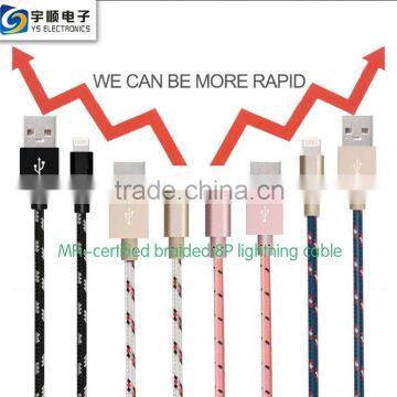 MFi Certified 8 Pin USB Cable Charging Data Sync Power Cord Aluminum Housing photo-2