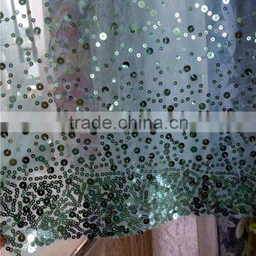 100% Polyester Embroidered Sequins Lace for Wedding Dress/ball Gown photo-2