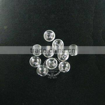 12mm Round Glass Beads Bottles With 2mm Open Mouth Transparent DIY Glass Pendant Charm Findings Supplies 3070076