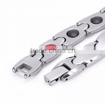 Stock Jewelry Healing 2 in 1 Germanium FIR 14pcs Balls Therapy Power Tungsten Bracelet photo-4