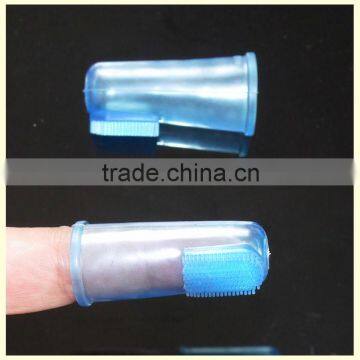 Soft Pet Toothbrush on Finger