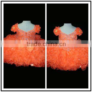 A Line Puffy Mini Custom Made Vestidos Flower Little Girl for Wedding Parties TF005 latest dress designs for flower girls