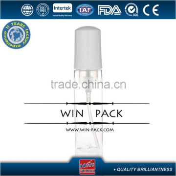 45ml 80ml clear round shape foam pump bottle with white pump and white cap, foam pump bottle manufacturer