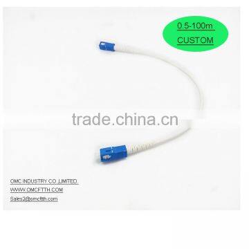 fiber optic SC simplex singllemode white patch cord from factory