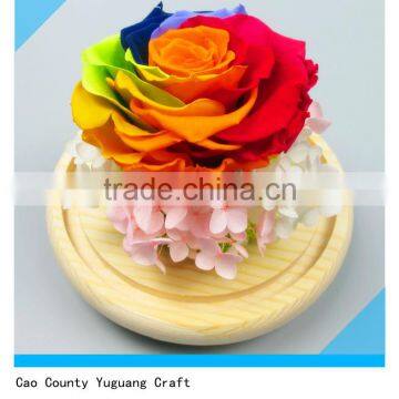 Natural Pine Wood Flower Plate