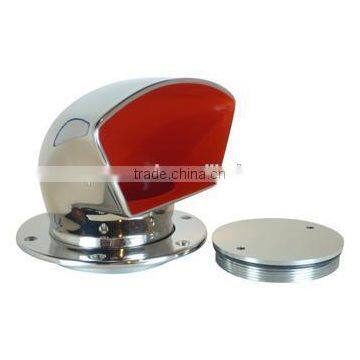 China Stainless Steel Adjustable Low Profile Boat Vent Cowl,Teardrop,Round opening,marine Oval cowl vent