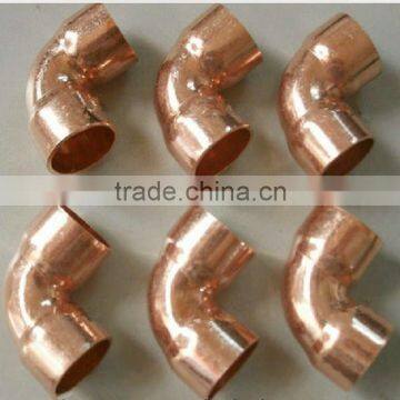 Free sample 90 degree copper elbow welding pipe fitting