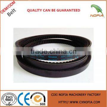 Conveyor raw edge cogged v-belt