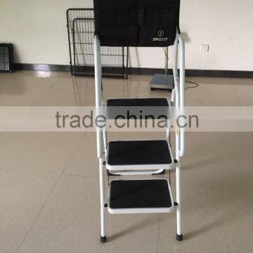 Best Sale Professional 3 step steel ladder with Tool Bag for Tools