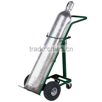 Folding Gas Cylinder Truck - 1-Cylinder Capacity - 10" Semi-Pneumatic Wheels