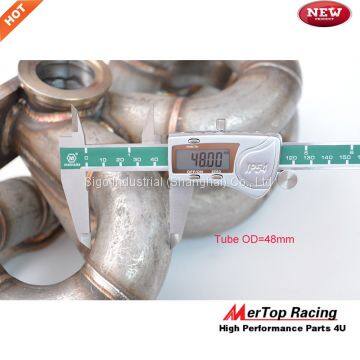 Mertop 3mm Tube Thick SS304 T3 Flange Steam Pipe for 240SX S13 S14 SR20det SR20 Top Mount Manifold+ 44mm V Band Wastegat photo-2