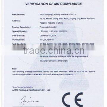 Pneumatic tire roller CE