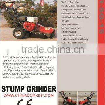 Stump Grinder Made in China 2pcs V-belt Gas Engine With 9pcs Teeth