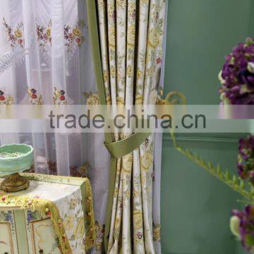 Floral Garden Entrance Door Jacquard Embossed Blackout Curtain photo-4