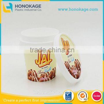 Customized ice cream containers, insulated ice cream cup with lids, high quality ice cream tub containers