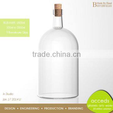 Small 250Ml Borosilicate Glass Juice Bottle With Corks photo-6