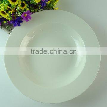 White Ceramic 10inch Soup Plates photo-2