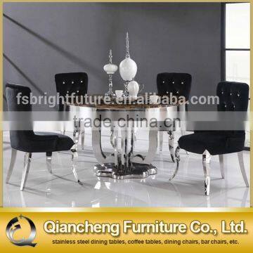 modern round marble top dining table for banquet hall