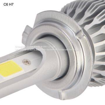 Hot Sale Brightest Car Accessories C6 H7 Cob 30W/Bulb(60W/Set) 6400lm/set(3200lm/b LED COB H7 LED Headlight Bulbs Hi/Lo photo-2